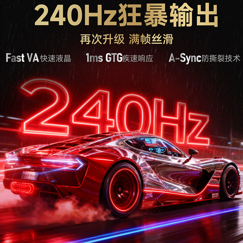 AOC 32寸2K高清240Hz高刷电竞电脑显示器180Hz台式液晶屏